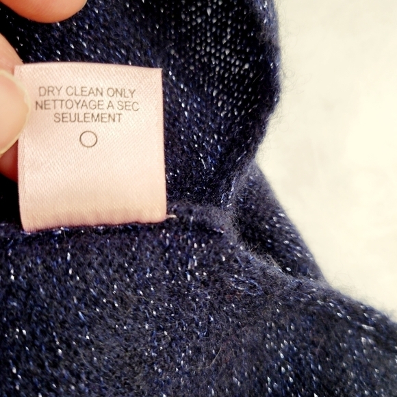 Calypso St. Barth Blue Sparkly Cashmere Caftan Sweater - Picture 7 of 7